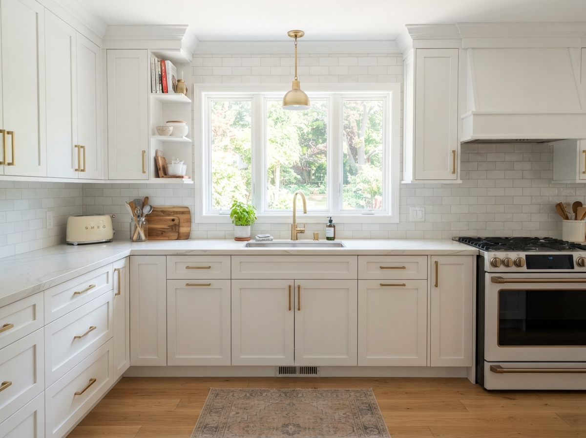 Little Rock kitchen cabinets after professional refinishing by All Metro Painting
