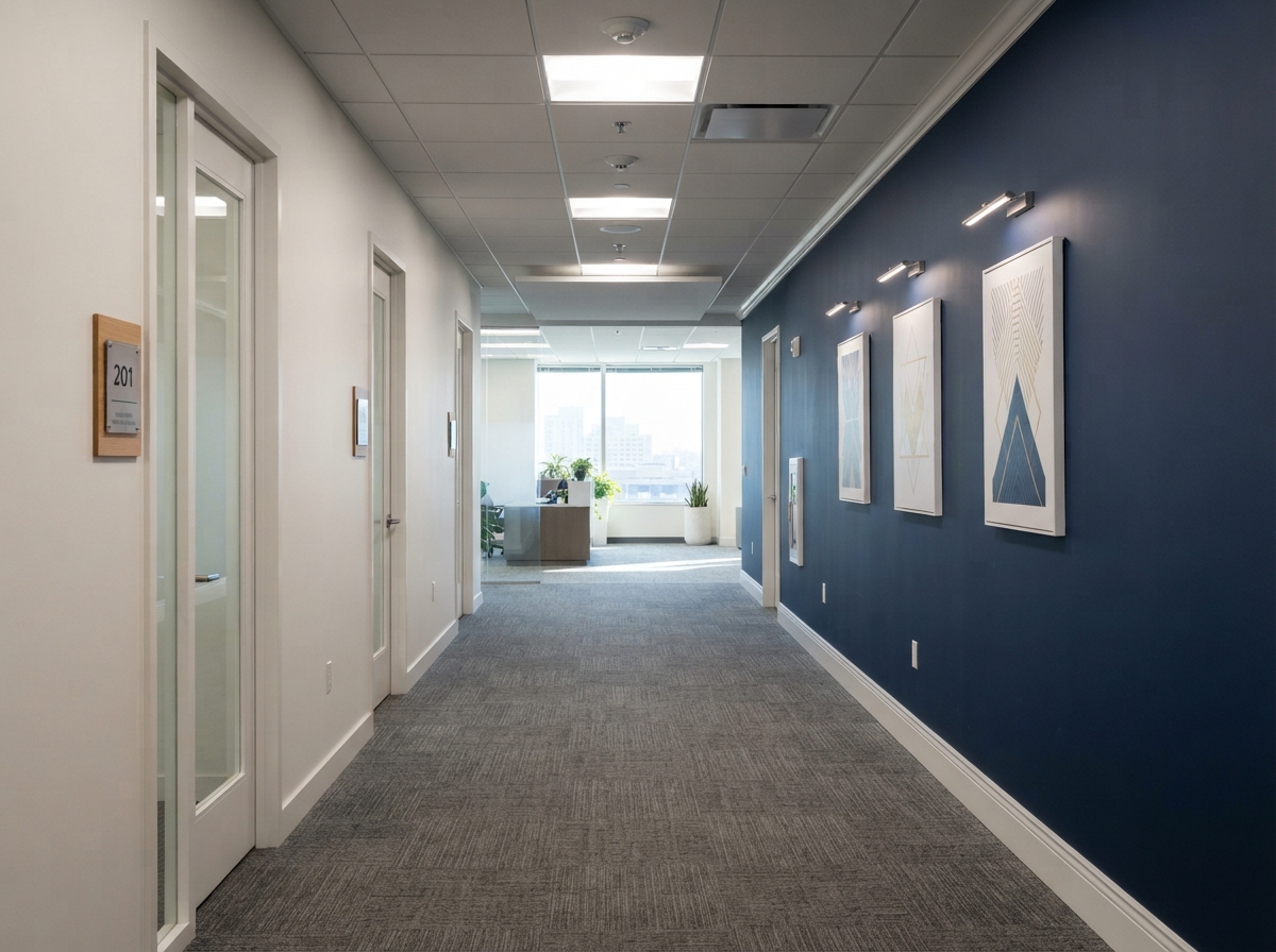 Commercial painting crew servicing a Little Rock business